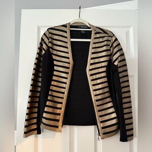 T&W Designs Black and Gold Striped Jacket